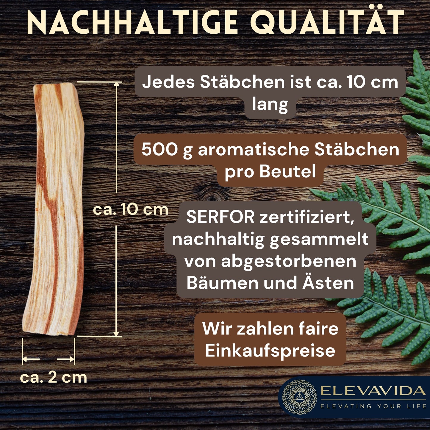 Palo Santo 500 g feines Räucherholz aus Peru - aromatisch duftend, nachhaltig gesammelt, von Hand gespalten - Bursera Graveolen - heiliges Holz