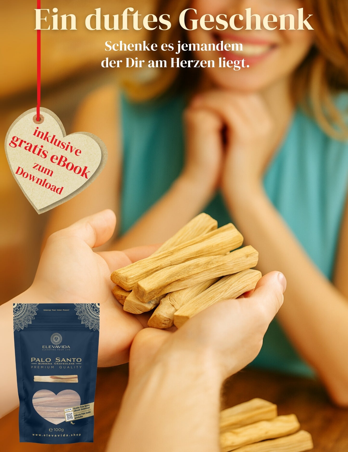 Palo Santo 100 g Räucherholz aus Peru - heiliges Holz aus Peru, nachhaltig gesammelt - Bursera Graveolen