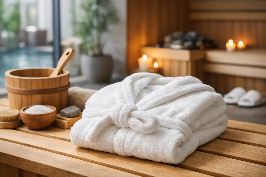 Bademantel für Sauna aus Baumwolle wählen
