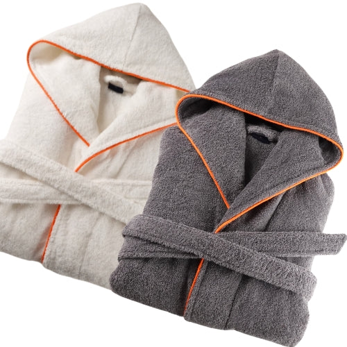 Bademantel Damen mit Kapuze Bademantel Herren ohne Kapuze aus Baumwolle weich und flauschig