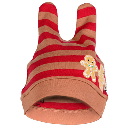 Babymütze aus Biobaumwolle Winterdesign Lebkuchen