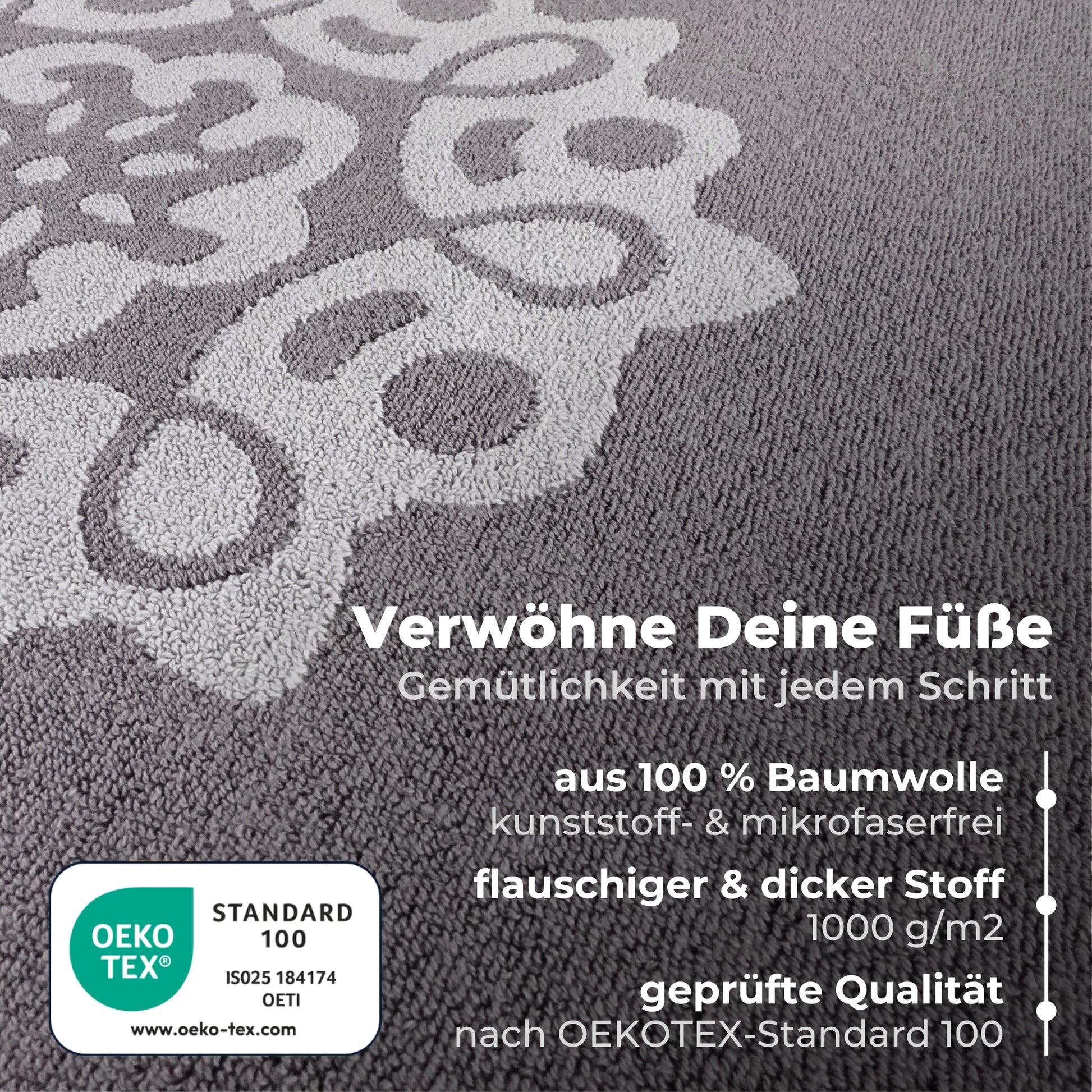 Badvorleger Badematte mit Mandala Design