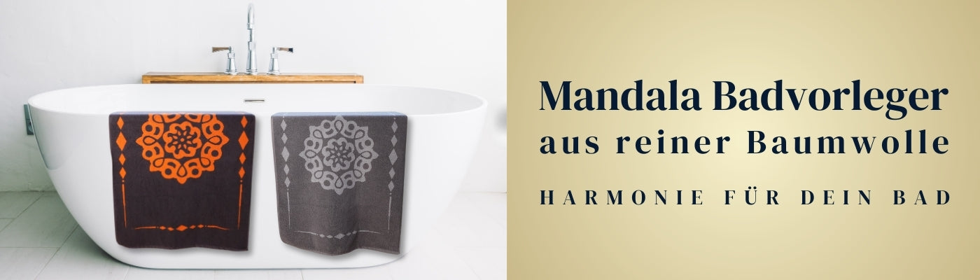 Mandala Badvorleger aus reiner Baumwolle