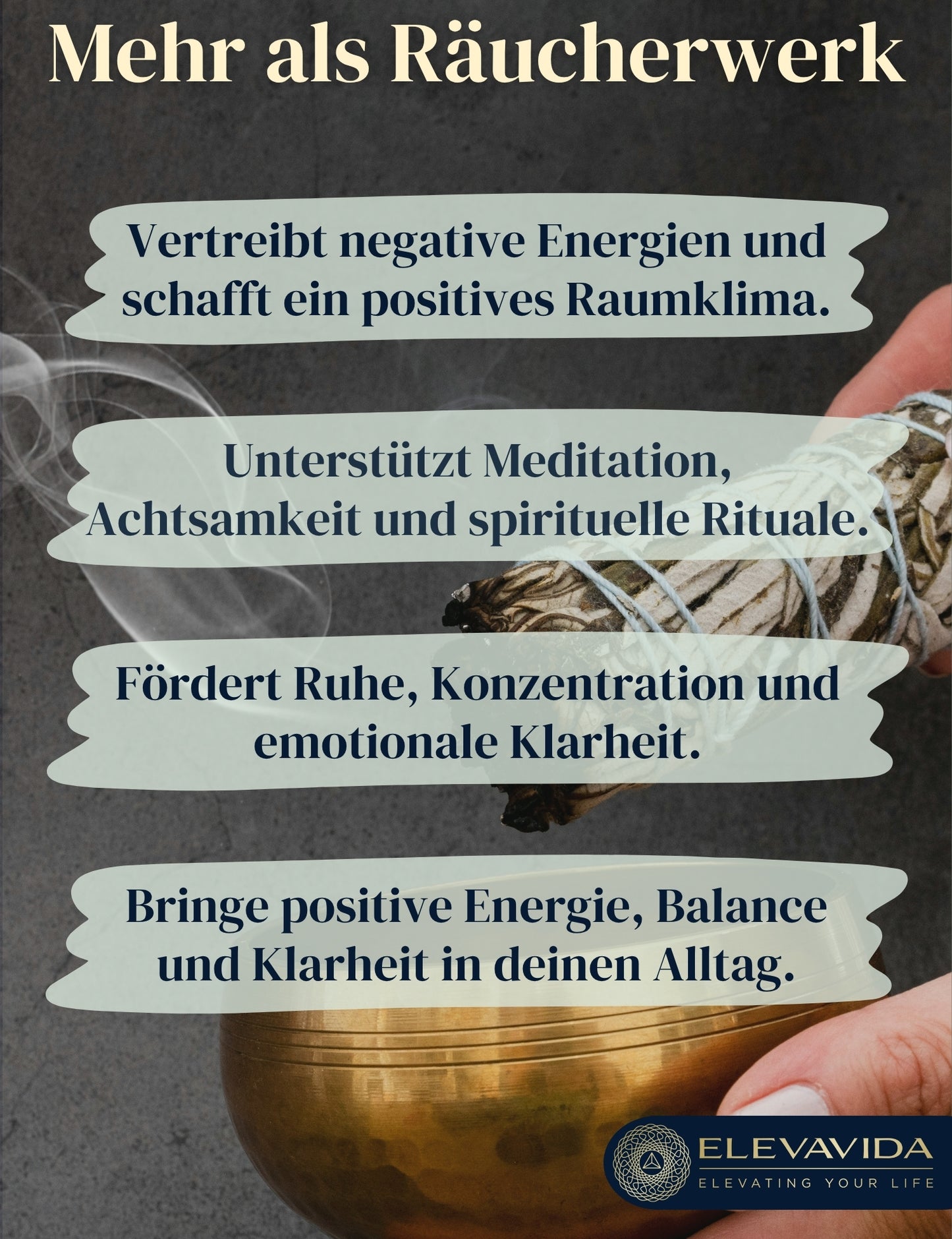 Weißer Salbei zum Räuchern aus Kalifornien, getrocknet (Salvia Apiana), 3 Stück Räucherbündel